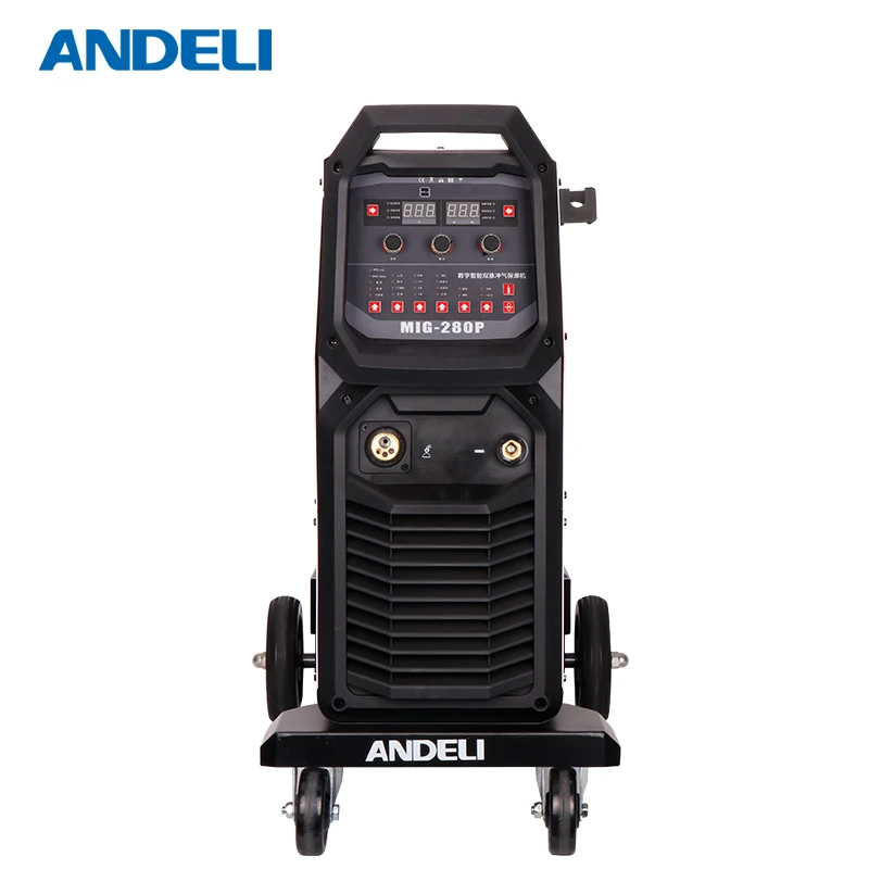 

ANDELI Smart Single Phase MIG Welders Aluminium Double System MIG-280P Welding Machine Inverter Double Pulse 18M/Min MIG Welder