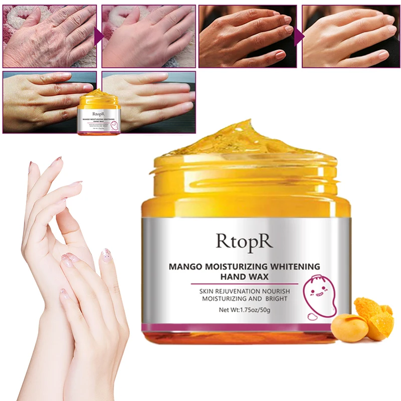 

Mango Moisturizing Hand Wax Whitening Skin Hand Mask Repair Exfoliating Calluses Film Anti-Aging Hand Skin Cream 50g TSLM1