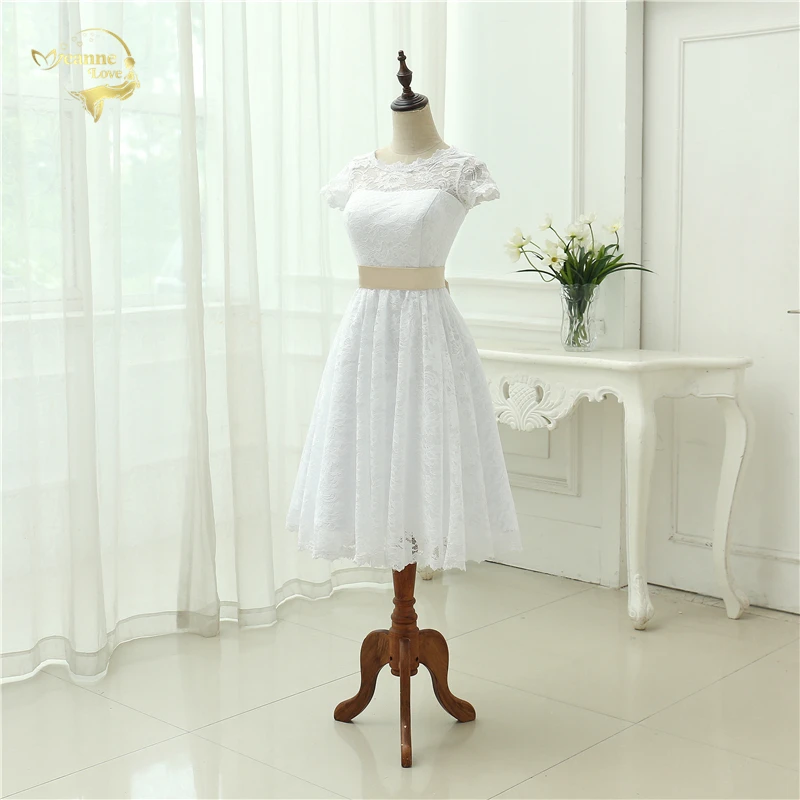 Классическое прозрачное свадебное платье трапециевидной формы, кружевное короткое свадебное платье длиной до середины икры, винтажное свадебное платье Y0121