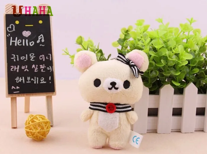 Оптовая продажа 12 шт./лот Rilakkuma Набивная игрушка Медведь кукла 10 см небольшой