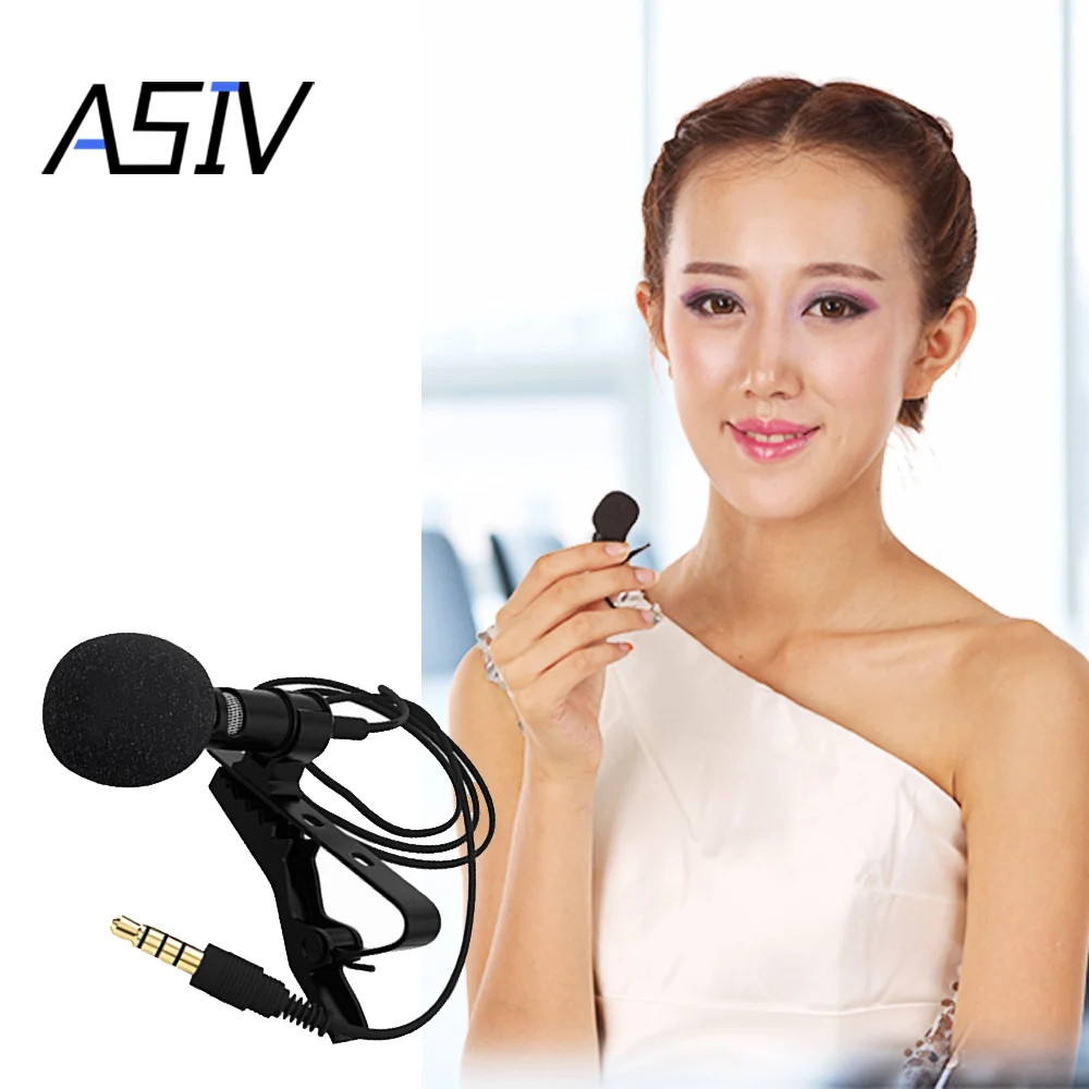 Universal Portable Mini Clip on Mic with 1.5m Cable for iOS Android