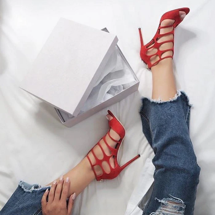 hot selling cutout suede sandals sexy open toe high heel sandal for woman red gladiator sandal 2017 thin heels sandal hot selling cutout suede sandals sexy open toe high heel sandal for woman red gladiator sandal 2017 thin heels sandal