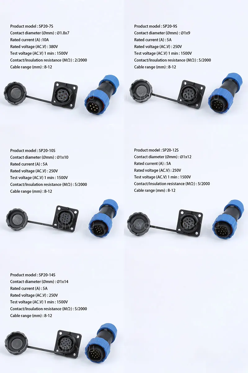 SP16 IP68 водонепроницаемый док авиационным соединителем с разъемом «папа» и муфтовый стыковочный переводник 2/3/4/5/6/7/9 контактный разъем для монтажа в панель Кабельный разъем