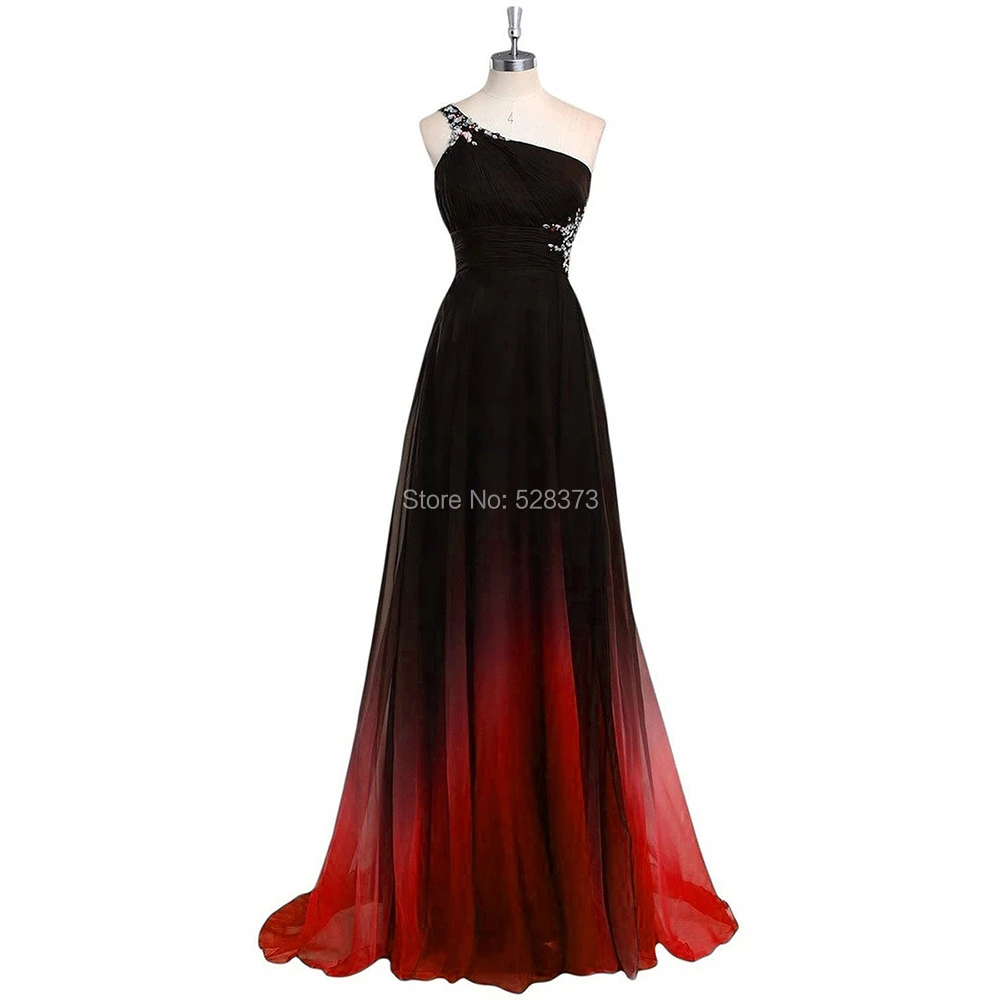 YNQNFS ED96 Vestidos de Fiesta Largos халат de Soiree Элегантный одно плечо Ombre Радуга длинные Bridsmaid платье торжественное платье