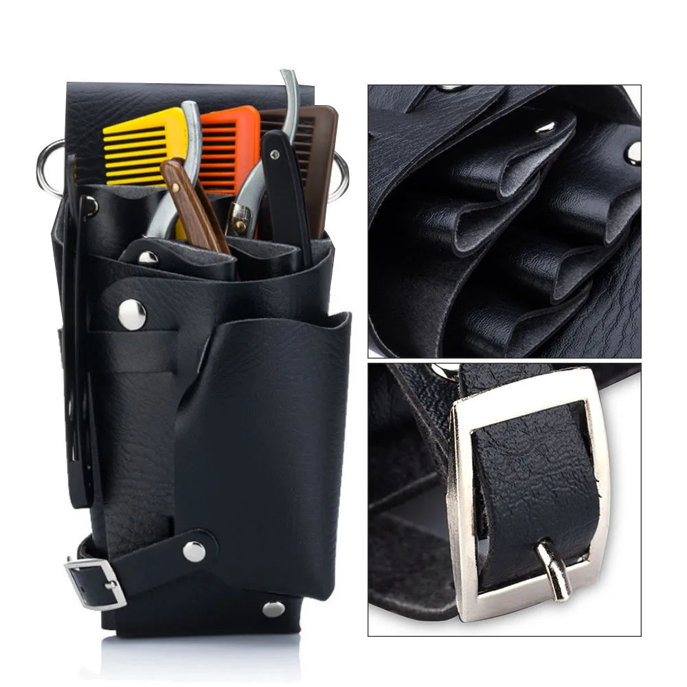 

PU Leather Professional Hairdressing Tools Storage Bag Portable Durable Hairdressing Scissors Large Capacity Beauty Toiletry Kit