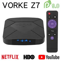 Vorke Z7 Android 9,0 ТВ коробка телевизионная коробка Allwinner H6 четырехъядерный 1,8 ГГц 6 K HDR 2G/4G ram 32G/64G rom HDMI WiFi USB3.0 часы