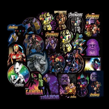 

100pcs/pack Super hero Thanos Stickers Kids Toy Avengers Sticker for Luggage Laptop Skateboard Moto Car Guitar Fridge Sticker
