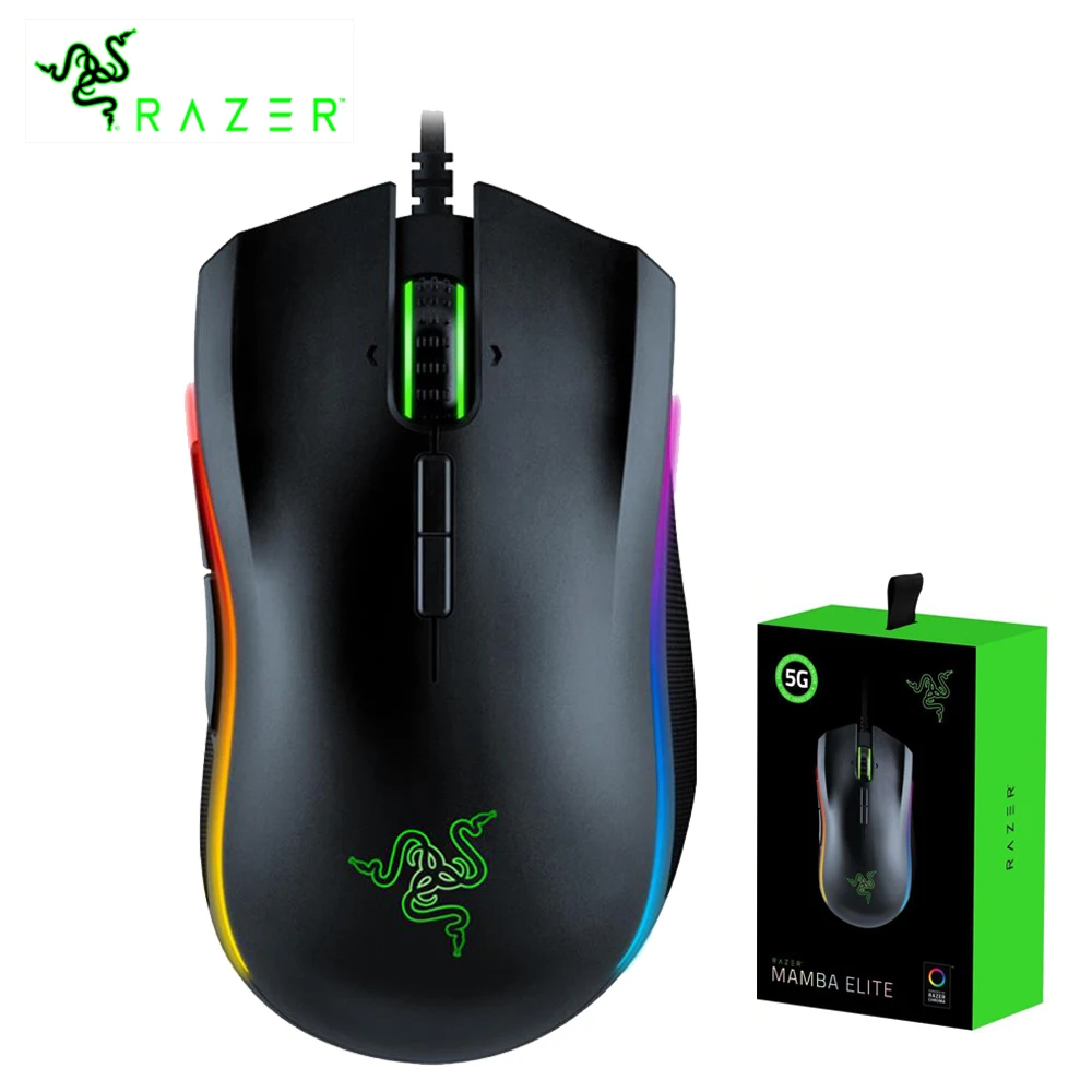 

Razer Mamba Tournament. Mamba Elite Edition Gaming Mouse, 16000 DPI, Chorma Light, Brand new in Retail BOX