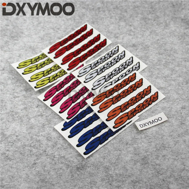 4PCS Japanese GK5 Wheel Car Sticker Modified Decals for Spoon Sports