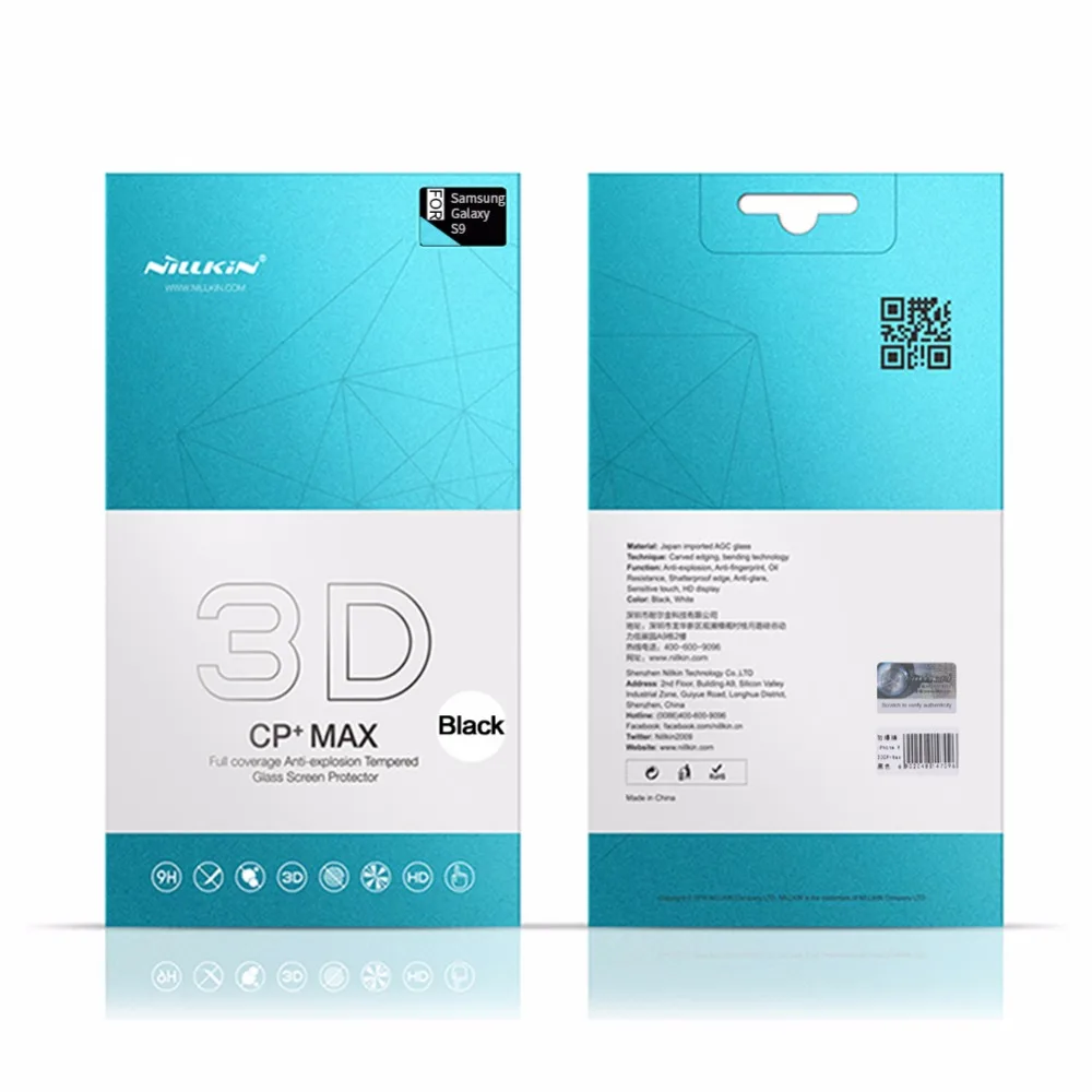 Nillkin Защитная пленка для samsung galaxy s9 полное покрытие CP + Max 3D с закругленными краями