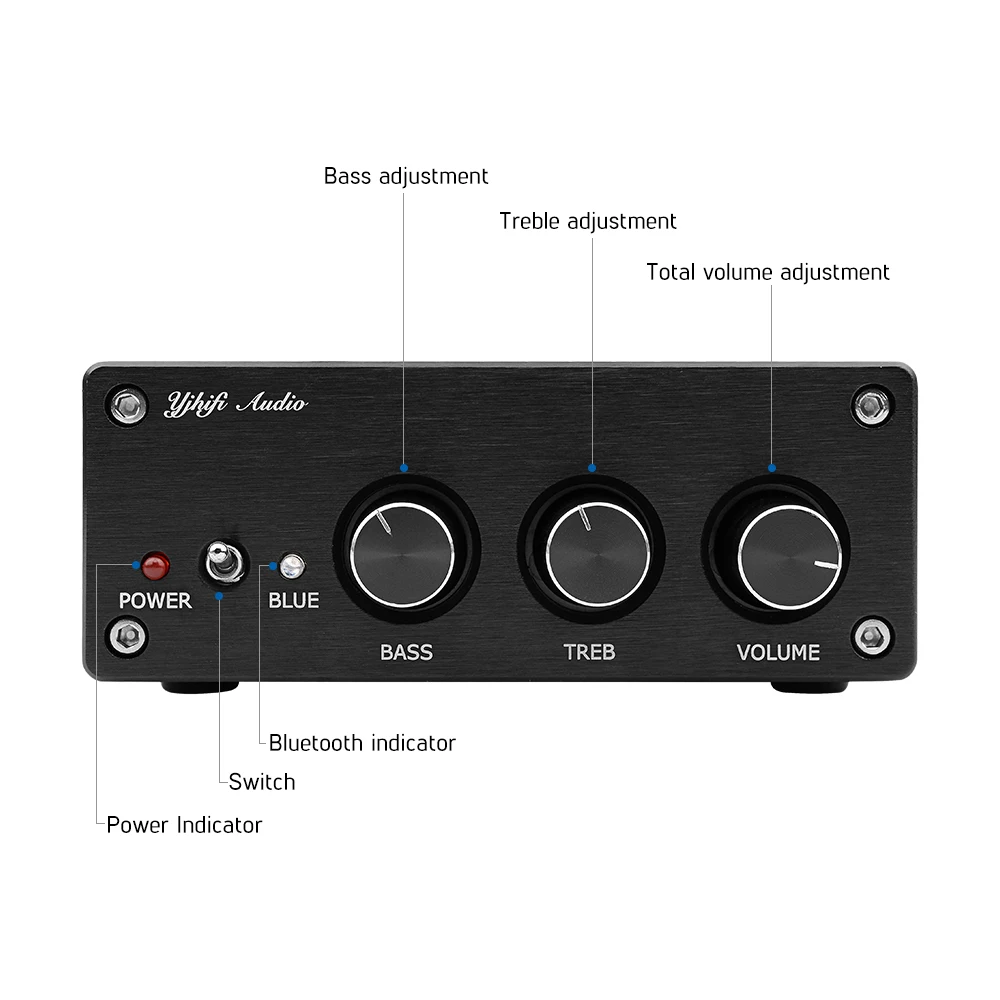 Цифровой сабвуфер TPA3255 Bluetooth 5 0 Hi Fi мощный усилитель класса D 2 1 канала 150 Вт * + 325 для