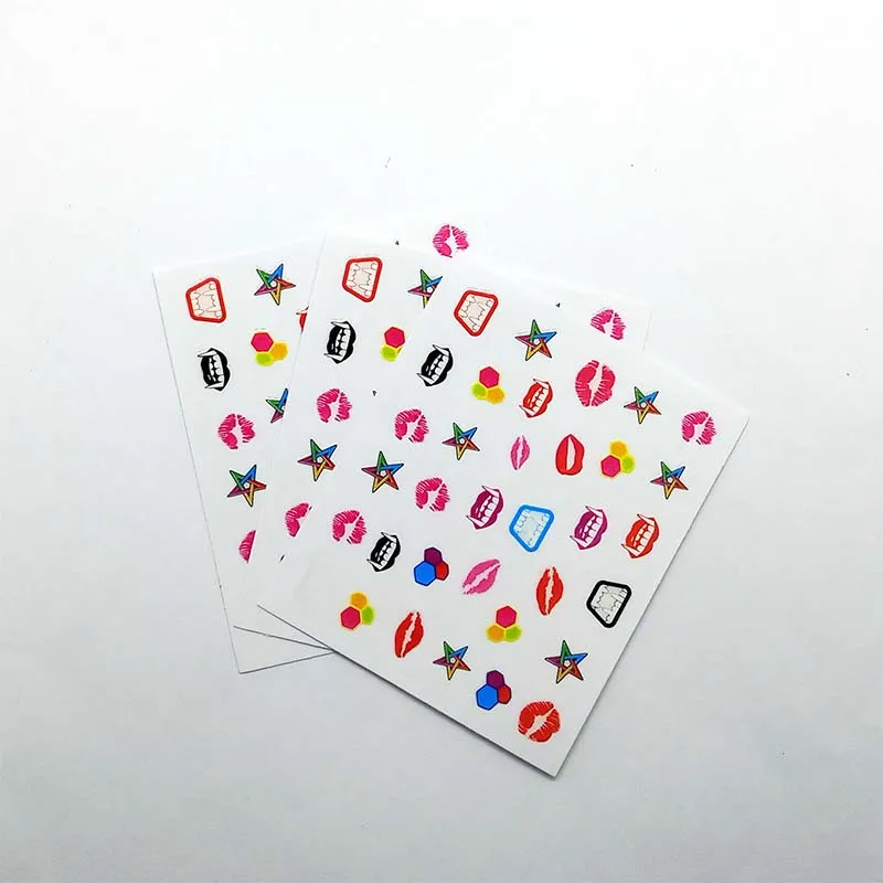 

Nail sticker Back adhesive Self-adhesive heart bone cross pattern Salon Decoration Stickers E03
