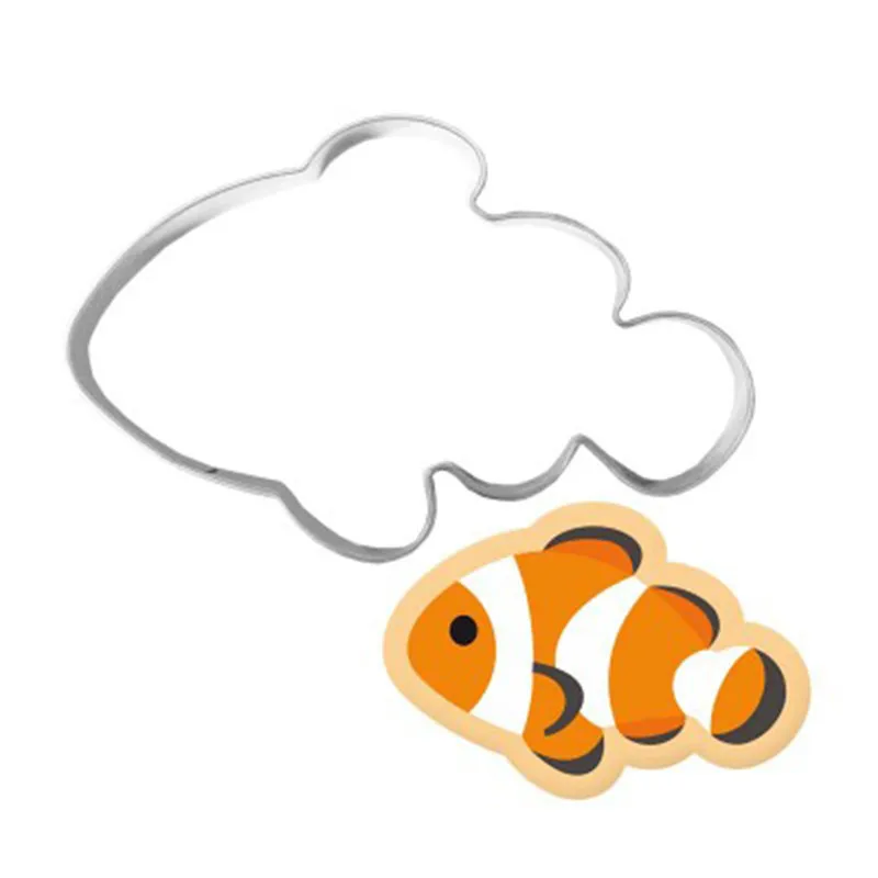 

Summer Ocean Baking Mold for Stainless Steel Baking Accessories Cute Clownfish Decoration Baking Tools New 2019