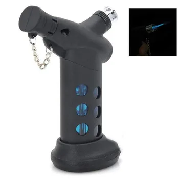 

Cigar Torch Turbo Lighter Spray Gun Style 2 Jet Butane Gas Cigarette 1300 C Windproof Pipe Lighter For Kitchen BBQ Lighter