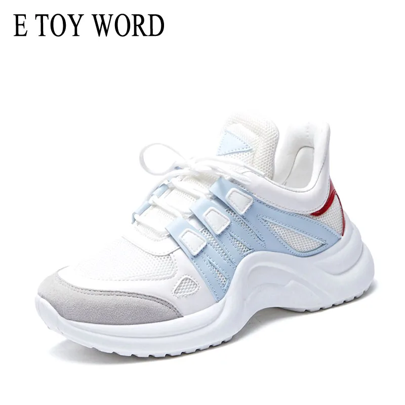 

E TOY WORD Women Sneakers Breathable Mesh Women Casual Shoes Fashion Spring High Leisure Footwears tenis feminino mizzuno