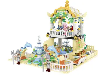 

New Princess Mermaid Undersea Garden Building Blocks Model Educational Toys Bricks Best Gift For Girls