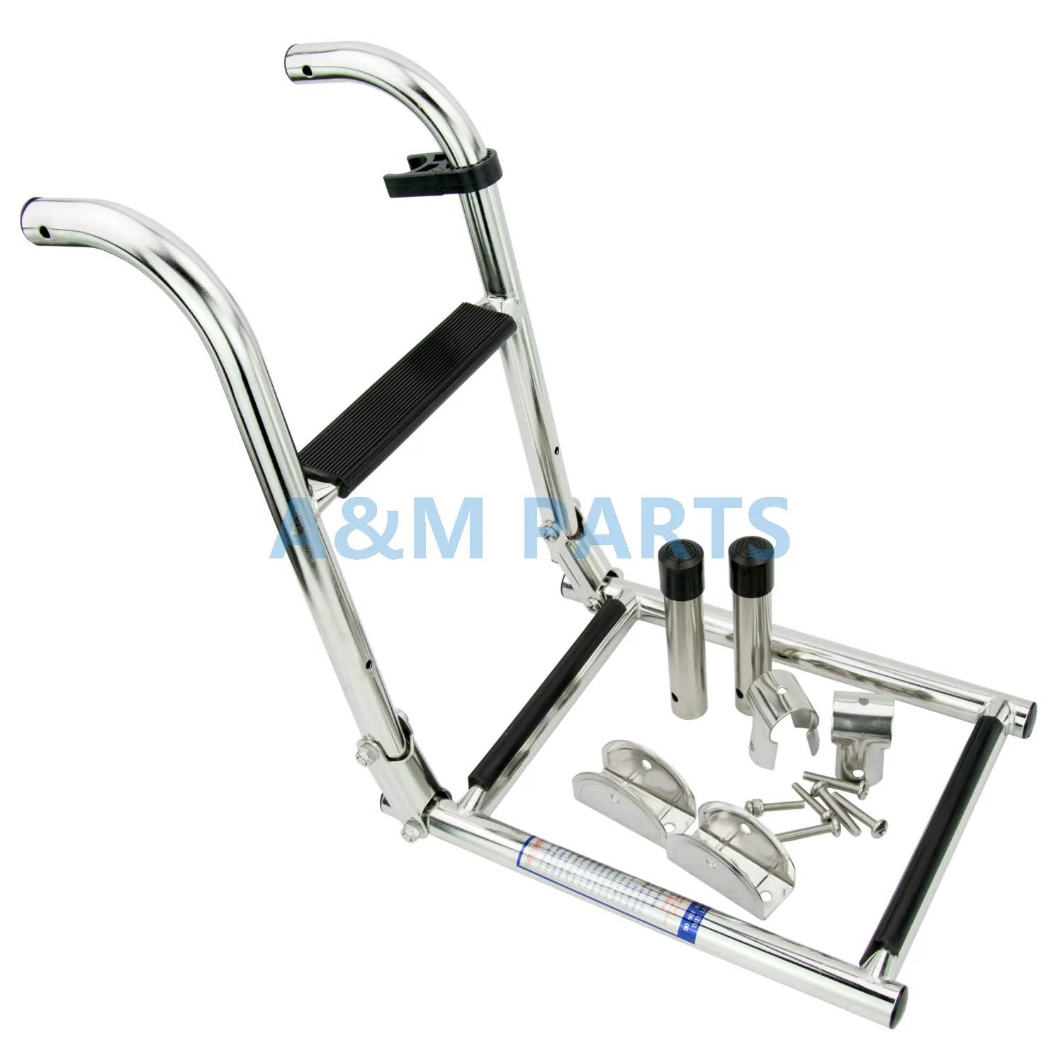 Marine Boat Folding Ladder Pontoon Transom Boarding Ladder ...