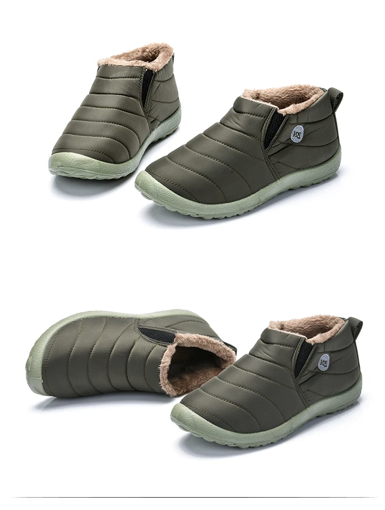 BomKinta плюс размер 35-49 Водонепроницаемый Теплые зимние ботинки Для мужчин унисекс обувь для него и для нее ботинки из хлопка и плюша Для мужчин противоскользящие Мужские ботинки