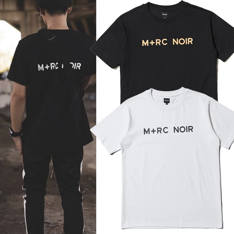 

M RC T Shirt M+RC Simple Style T-shirt Men Women Orange Letter Casual Cotton MRC Tshirt Streetwear