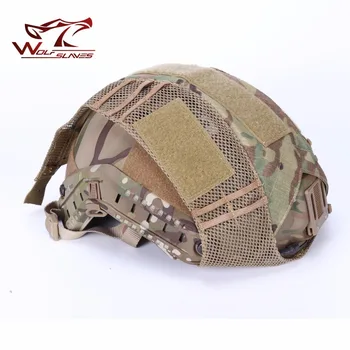 

FMA Hunting Tactical Combat Paintball Air-soft Helmet Cover Durable Light Weight Half-Covered Helmet Cloth With Net Accessories