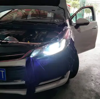 

Car styling LED Head Lamp headlight 2017-2018 for Chevrolet Cruze led headlight assembly for Cruze with hid kit 2pcs.