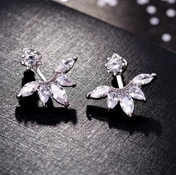 

Lekani Hot Sale 925 Sterling Silver Flower Carved Earrings Female Crystal From Swarovski Simple Temperament Wild Anti-allergic