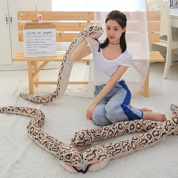 

1pc 165cm Simulation Cobra and Python Snake Plush Toy Soft Stuffed Zodiac Dolls Funny Gift for Children Kids Party Toys