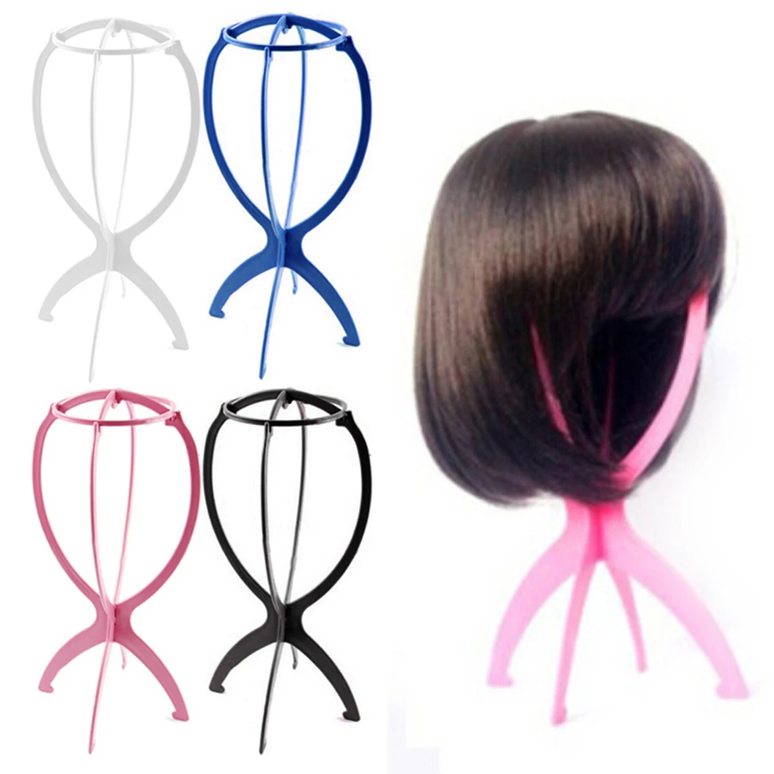 1 Piece Colorful Plastic Hat Wig Stands Display Wig Hair Hat Cap Holder