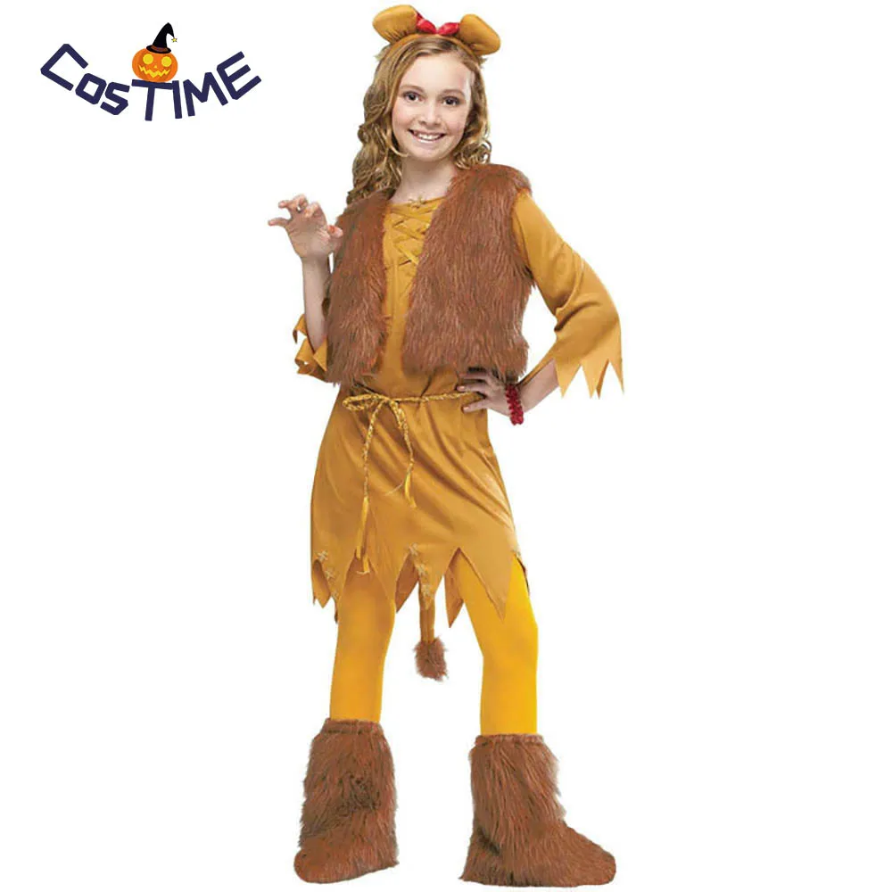 Маленькая девочка Cuddly Lion платье ребенка лев костюм животного Король Лев ролевая