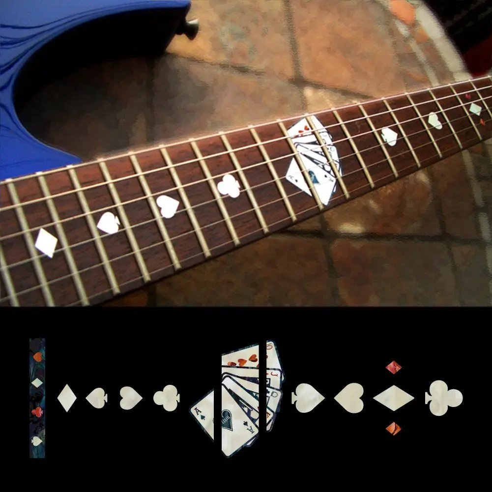 

Fretboard Markers Inlay Sticker Decals for Guitar - Playing Card