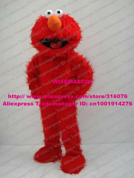 Endearing Red Elmo Sesame Street Mascot Costume With Oval Big Head