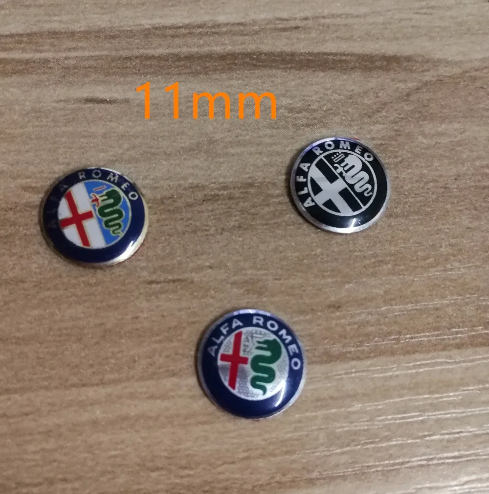2 x Alfa Romeo Key Fob Logo Emblem Badge Remote Sticker 11mm 