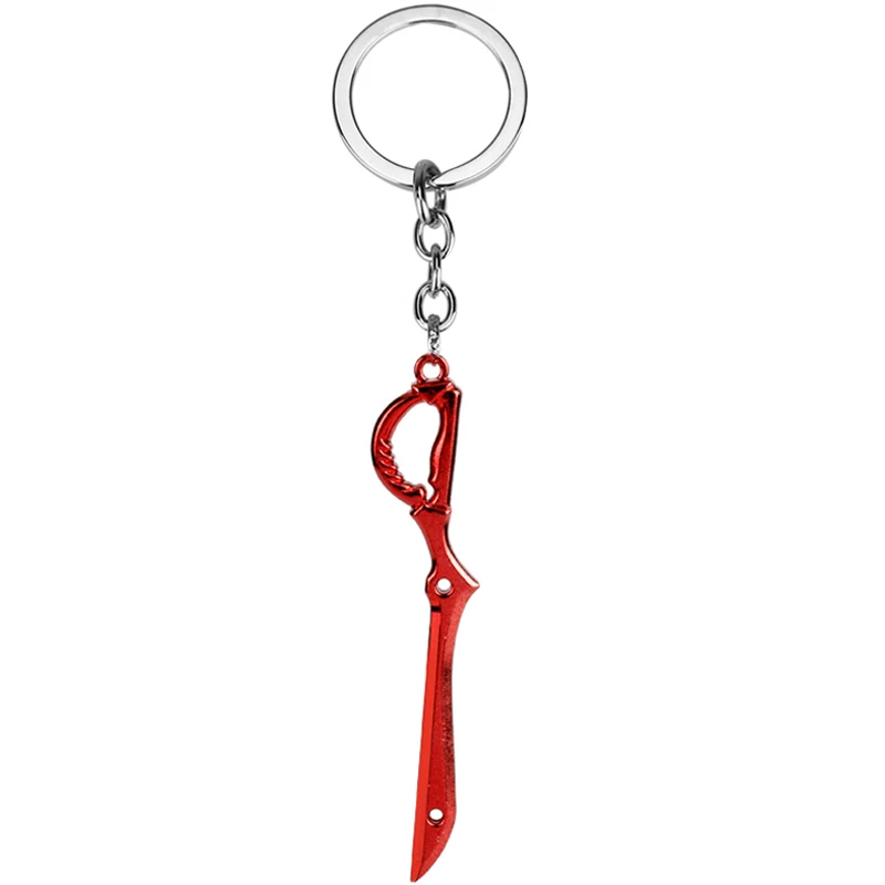 

New Anime Kill la Kill Red Pendant Keychains Metal Keyring Necklace For Gift Chaveiro Key Chain for Car Fashion Jewelry