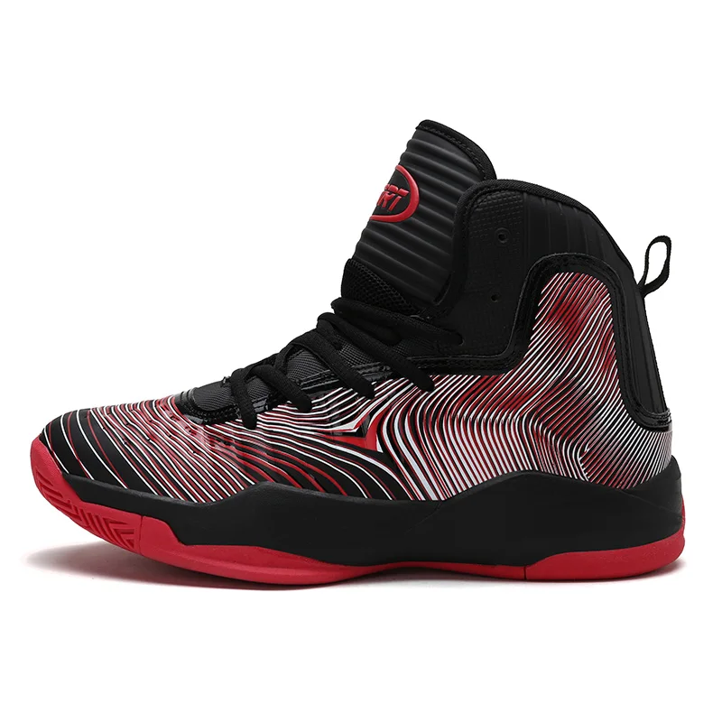 Zapatos Zapatos para hombre Zapatos Zapatillas de baloncesto negras y rojas 
