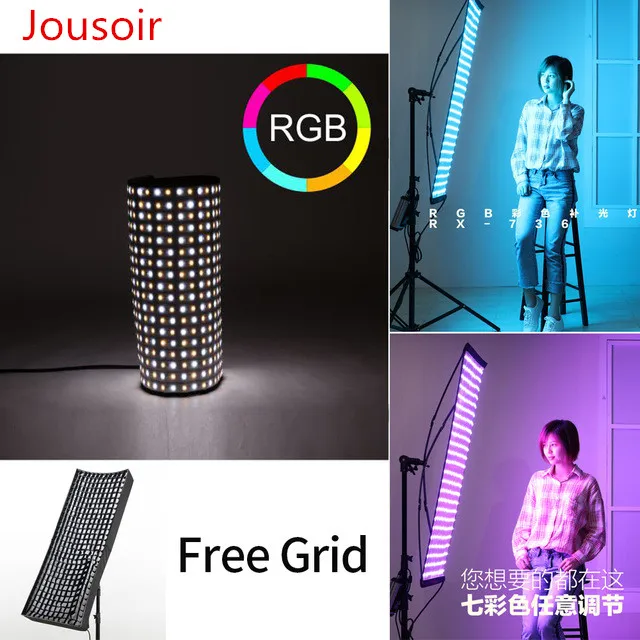 

Falcon Eyes RGB Photo Light Portable LED Photo Light Flexible LED Photo Light RX-736 Free Honeycomb Grid CD15