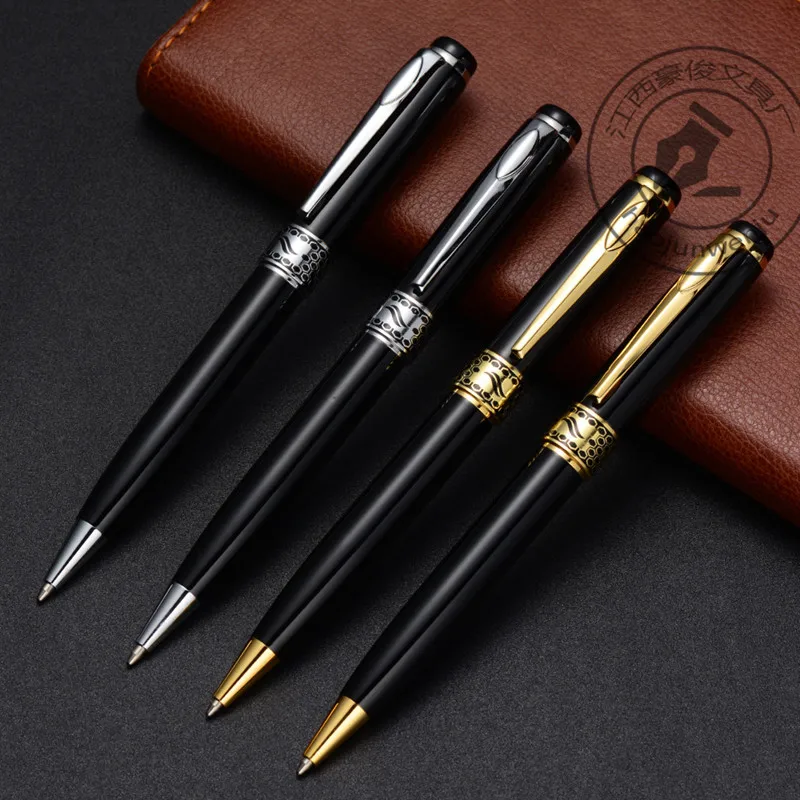 

Black and Golden Silver Metal Ballpoint Pen Better Than Parker Pens the Office & School Supplies Stationery Gift Item