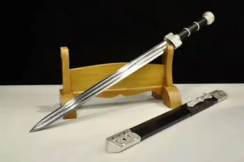 

Handmade Chinese Wushu Sword Sharp HRC60 Groove High Manganese Steel Kung Fu Han Jian Full Tang
