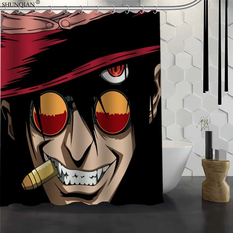 Новый Hellsing на заказ занавеска для душа водонепроницаемая ткань ванной 180X200cm165X180cm