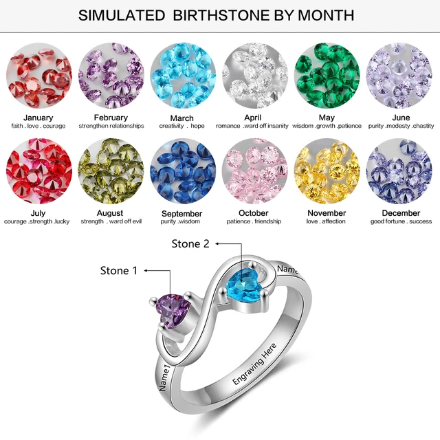 Personalized Rings Birthstones For Sale Personalized Rings