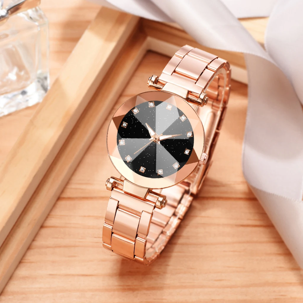 

Fashion Stainless Starry Design Quartz Watches For Women Casual Ladies Sports Bracelet Dress Clock Zegarek Damski Drop Shipping