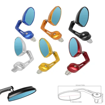 

Motorcycle 22mm Aluminum Bar End Side Rearview Mirror Motorbike Bike Handlebar Rear View Mirrors for yamaha tmax mt 07 09 yzf r1