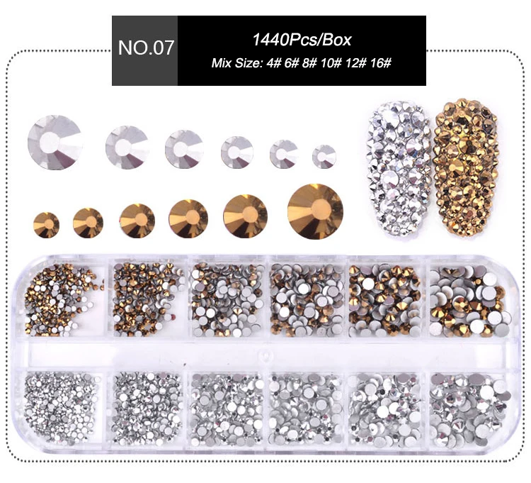Tignish 1 коробка микс ногтей кристалл алмаз красочные AB Стразы наклейки для украшения УФ гель лак DIY Инструменты для дизайна ногтей