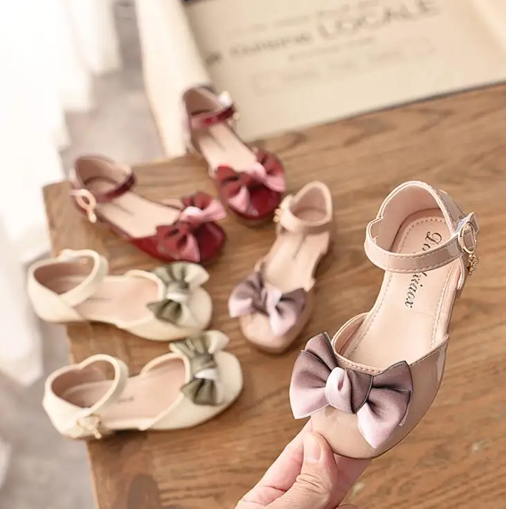 

Kids Children girls Sandals Shoes Summer Fashion Bowknot Girls Flat Princess Shoes Girls Shoes Size 21-35