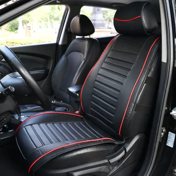 

Universal waterproof car seat covers Front Single Piece PU Leather Car Seat Cover Seat Cushion Mesh protector for Peugeot 307