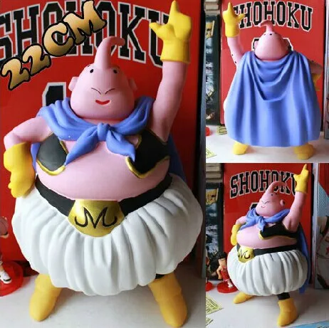

22CM Anime Dragon Ball Z Super Fat Majin Boo PVC Action Figure PVC Action Figure stuck out his tongue or not