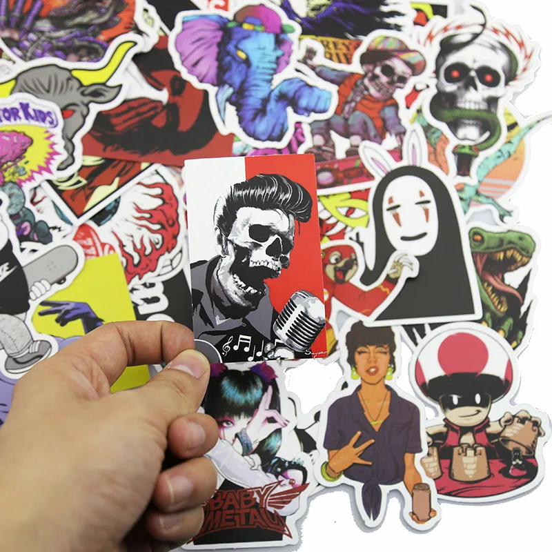50Pcs Lot Styling Pvc Waterproof Doddle Sticker For Wall Laptop Motorcycle Skateboard Mobile Phone Luggage Decal