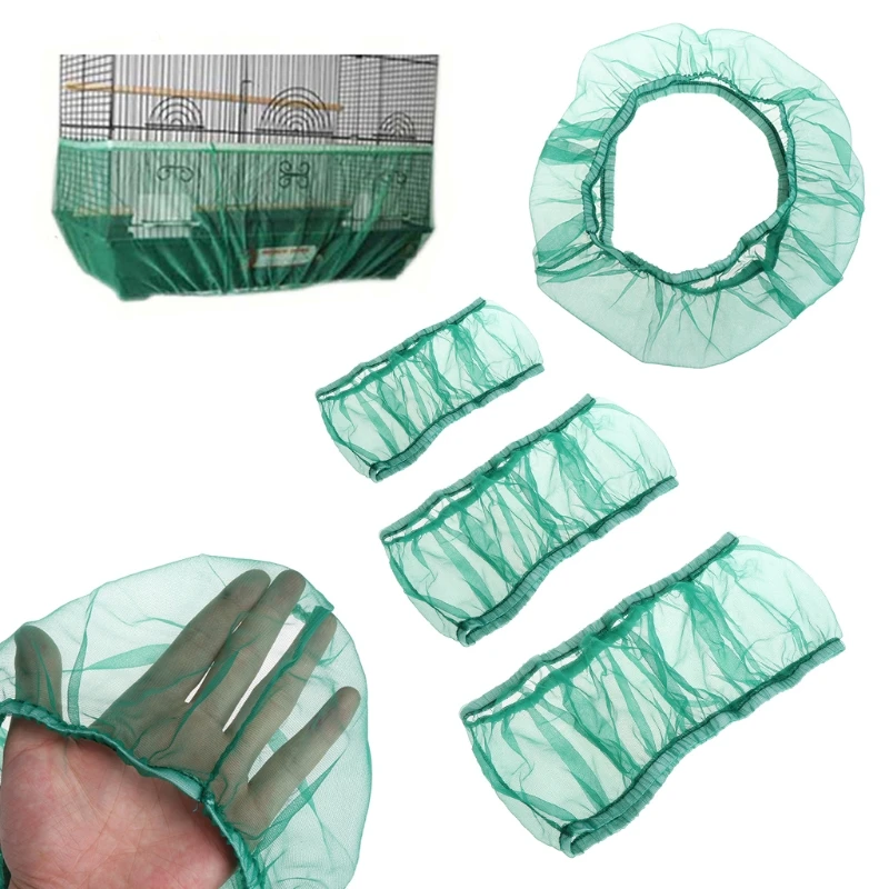 Nylon Mesh Bird Seed Catcher Guard Net Cover Shell Skirt Traps Cage Basket S M L | Дом и сад