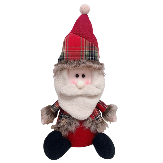 Christmas ornament sitting posture doll old man snowman figurine decoration children holiday gift Christmas decorations