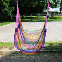 Летнее дышащее легкое Сетчатое подвесное кресло, один гамак, качели, открытый сетчатый гамак с подушкой