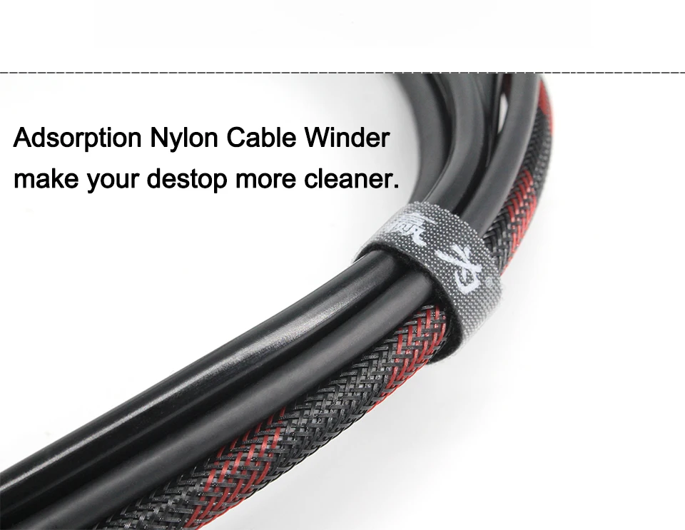 Nylon Cable Winder Wire Organizer Eearphone Holder Mouse Cord Protector Cable Management Colorful Ties Label Brand Belting Strap (2)